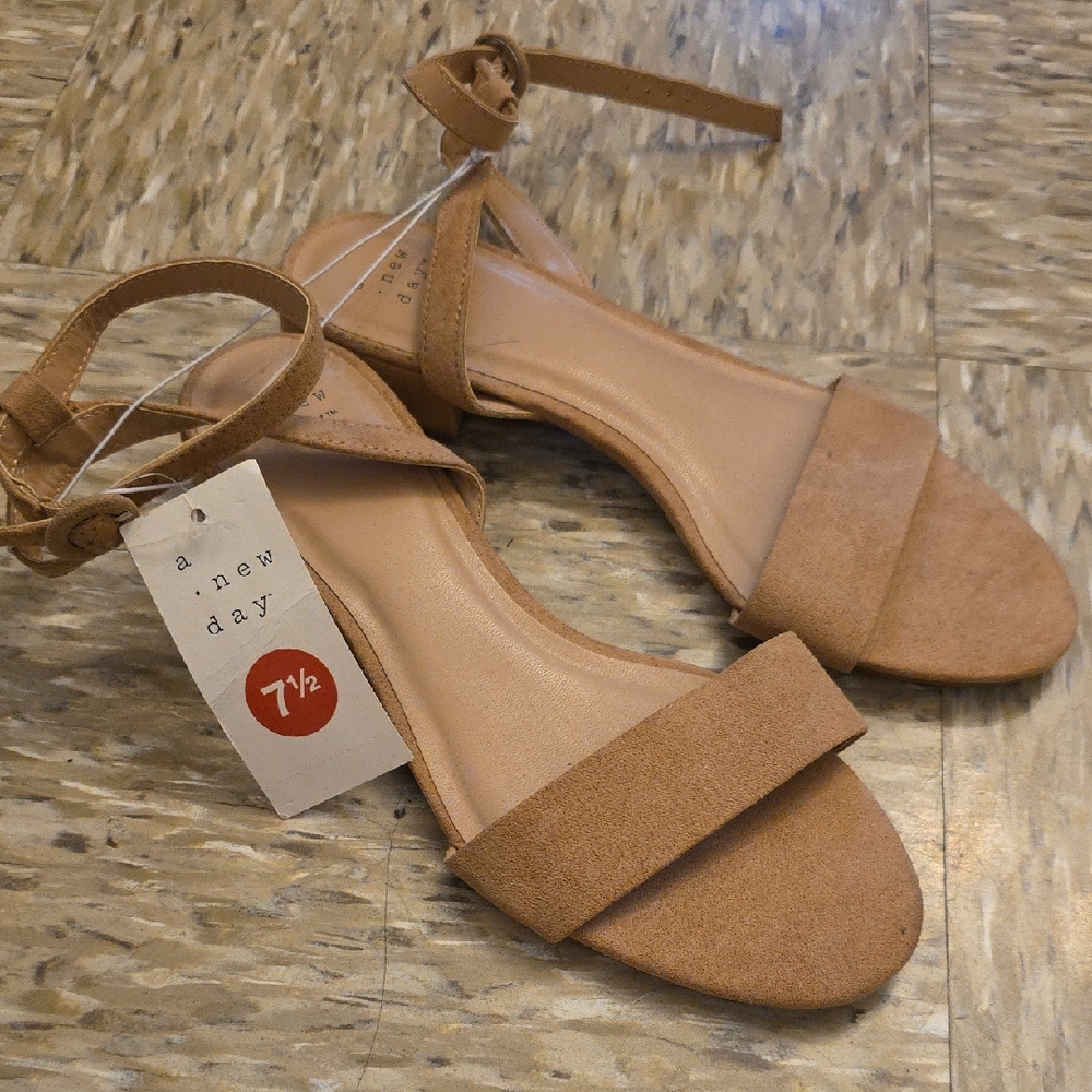 A New Day Women's Brown Ankle Strap Sandals